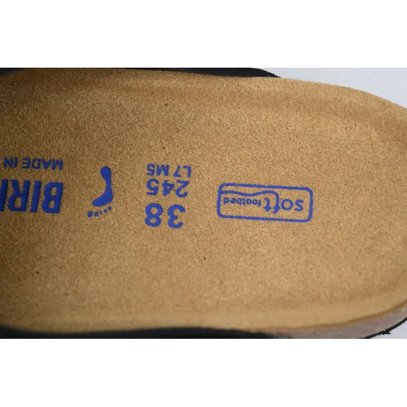 Birkenstock Boston Soft Footbed Black Velvet And Black Buckle