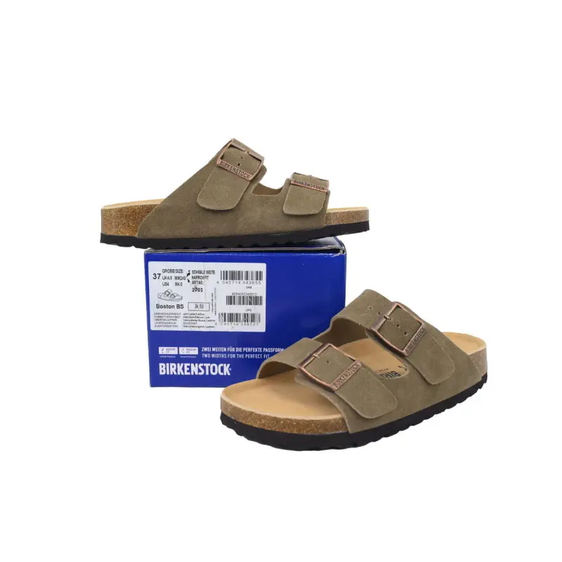 PK God Batch Birkenstock Boston Soft Footbed Grayish Green
