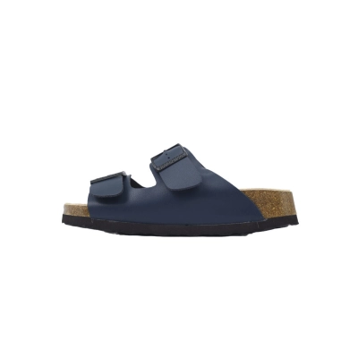 PK God Batch Birkenstock Boston Soft Footbed Blue Leather Surface 01