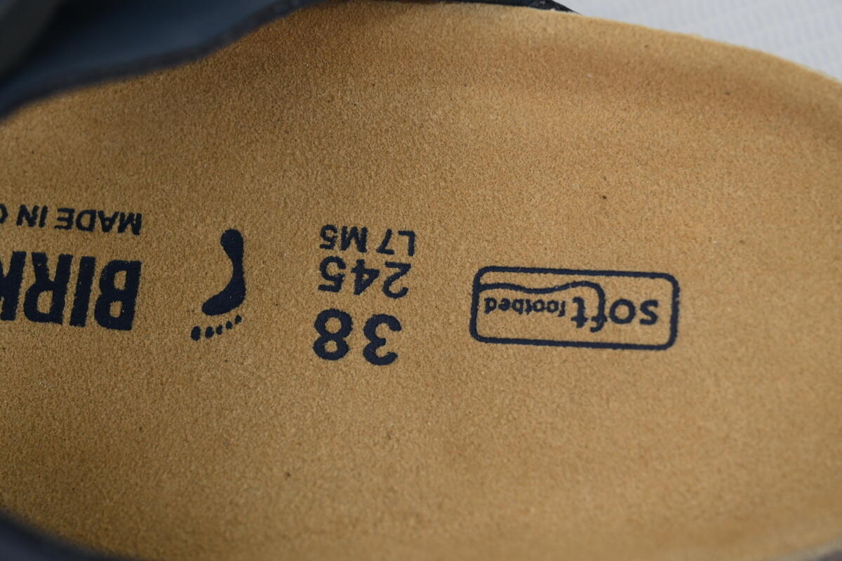 PK God Batch Birkenstock Boston Soft Footbed Blue Leather Surface