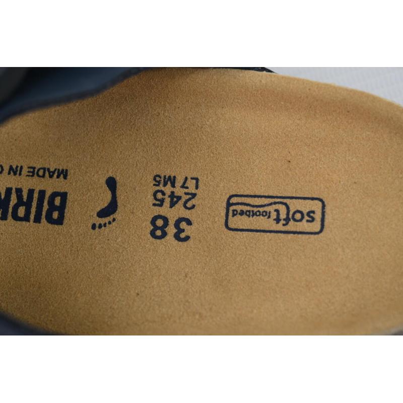 PK God Batch Birkenstock Boston Soft Footbed Blue Leather Surface