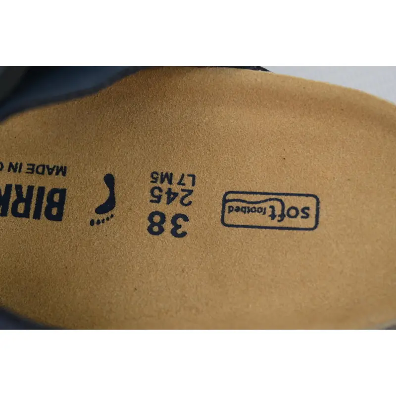 PK God Batch Birkenstock Boston Soft Footbed Blue Leather Surface
