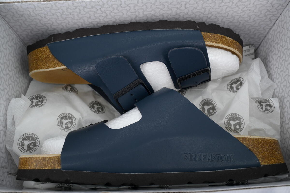 PK God Batch Birkenstock Boston Soft Footbed Blue Leather Surface