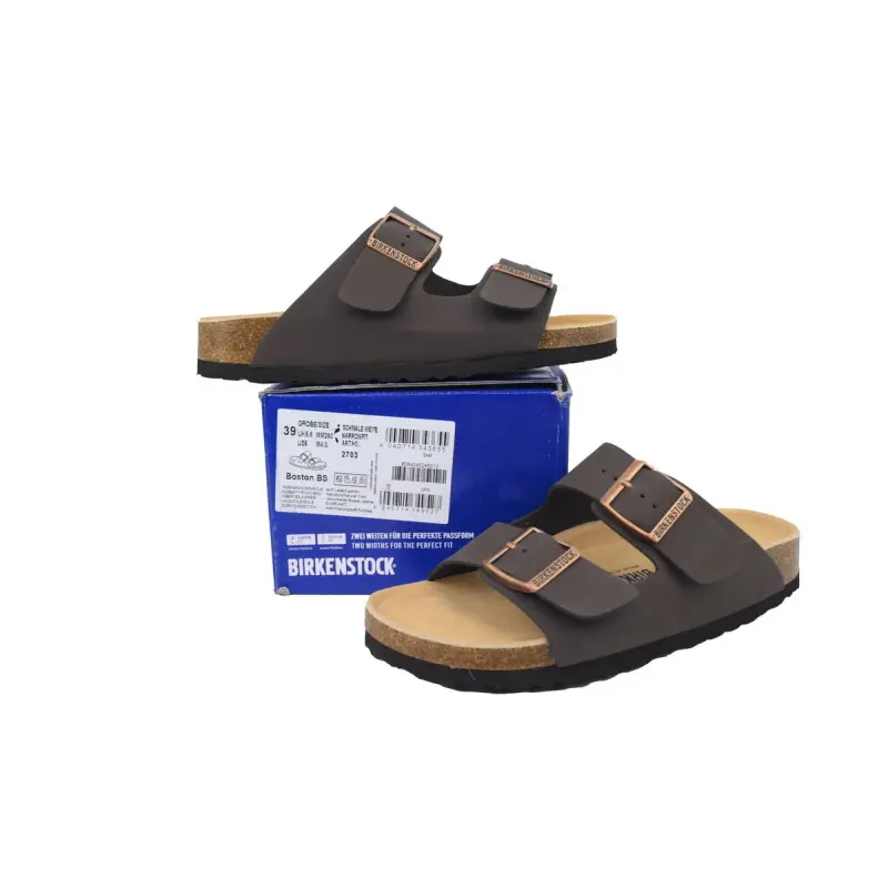 PK God Batch Birkenstock Boston Soft Footbed Brown Leather Surface