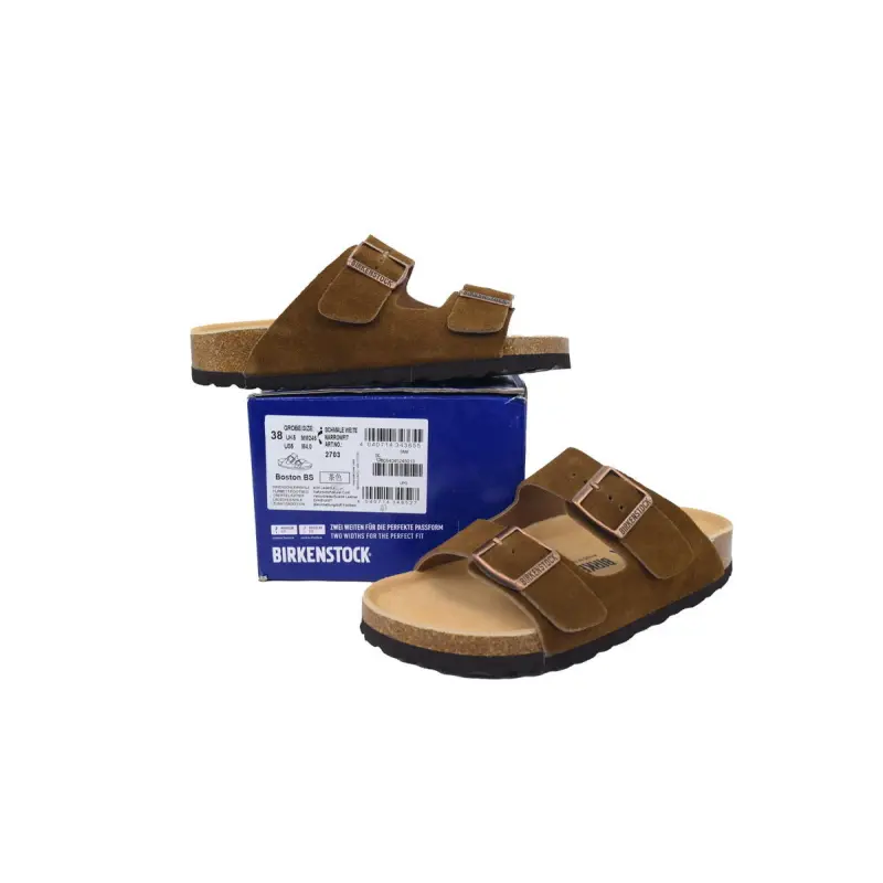 PK God Batch Birkenstock Boston Soft Footbed Brown Tea Color