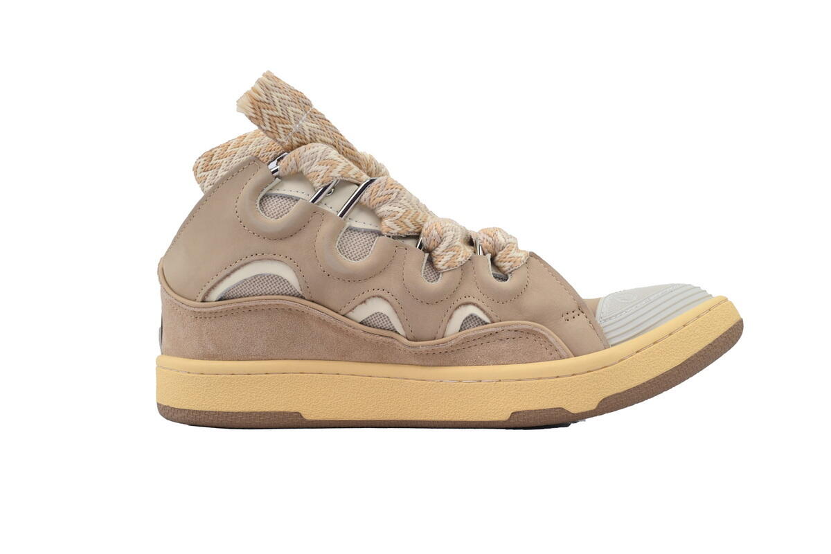 Lanvin Wmns Curb Sneakers White Brown
