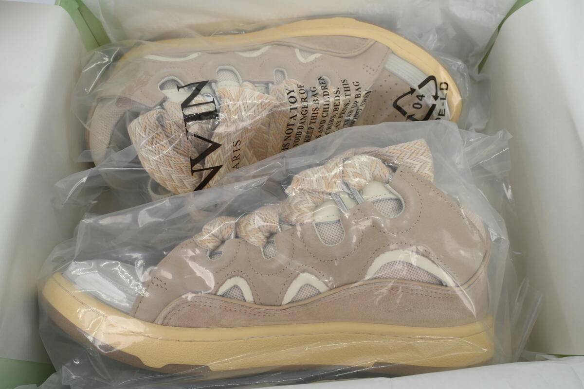 Lanvin Wmns Curb Sneakers White Brown