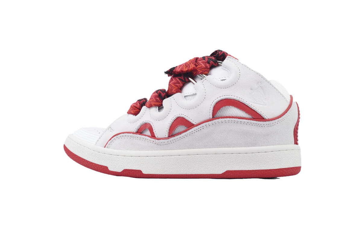 Lanvin Wmns Curb Sneakers White Red