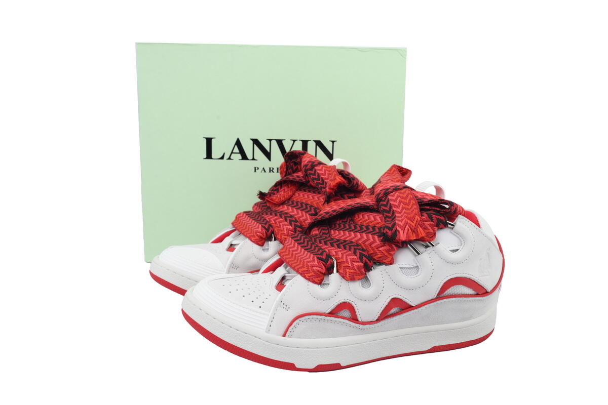 Lanvin Wmns Curb Sneakers White Red