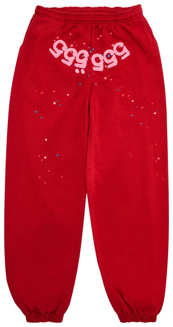 Sp5der Number 555 Sweatpants 'Red'