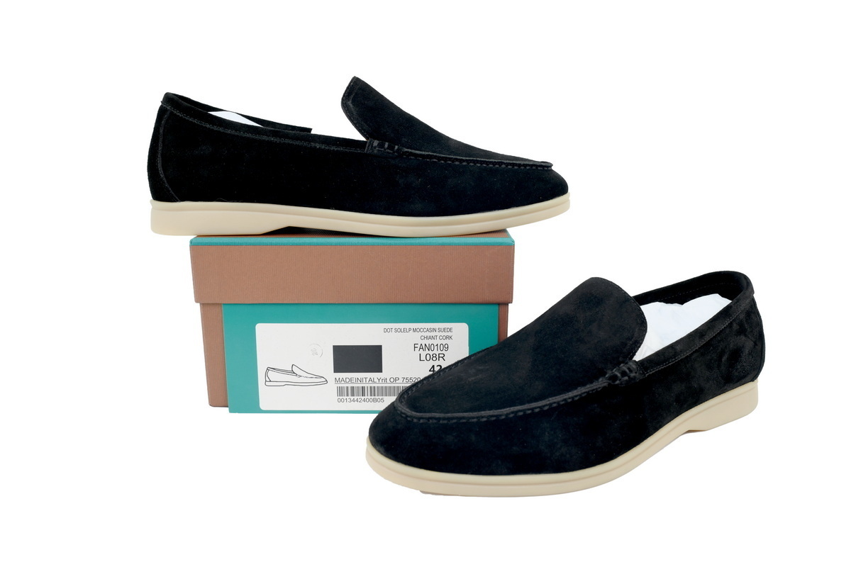 Loro Piana Bean Shoes Black