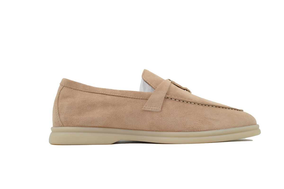 Loro Piana Bean Shoes In Apricot Color