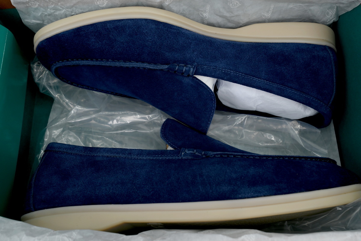 Loro Piana Bean Shoes In Blue