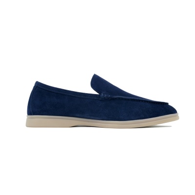 Loro Piana Bean Shoes In Blue 02