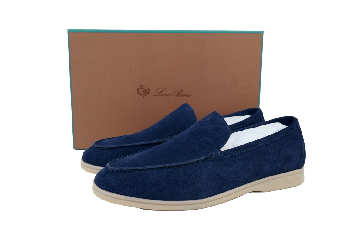 Loro Piana Bean Shoes In Blue