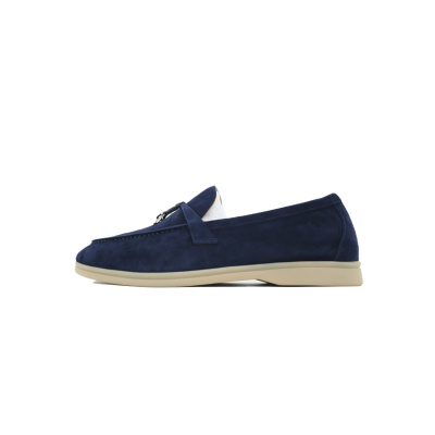 Loro Piana Bean Shoes With Hidden Blue Buckle 01