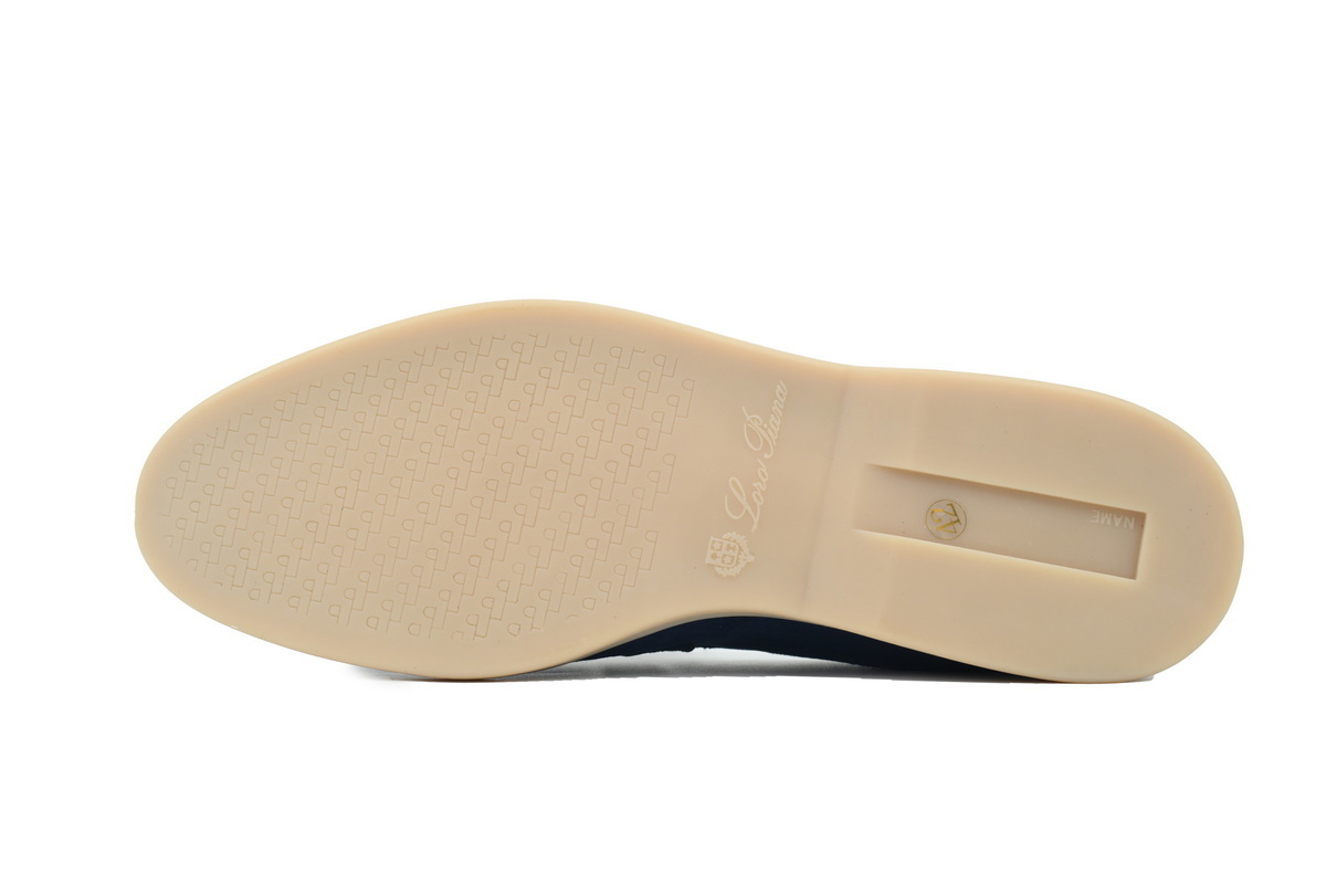 Loro Piana Bean Shoes With Hidden Blue Buckle