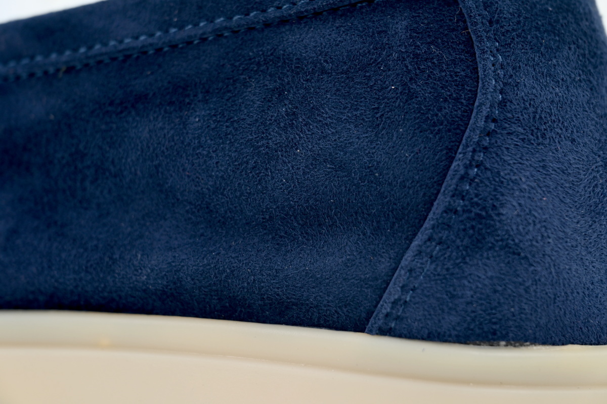 Loro Piana Bean Shoes With Hidden Blue Buckle