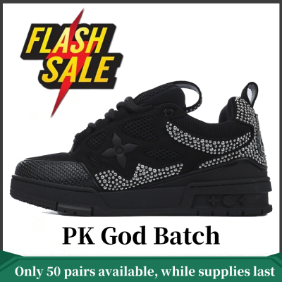 PK God Batch Louis Vuitton Skate Trainer Black Swarovski Monogran 1ABMHV 01