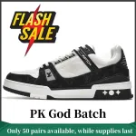 PK God Batch LOUIS VUITTON Trainer Black And White Cloth Cover VL1202 