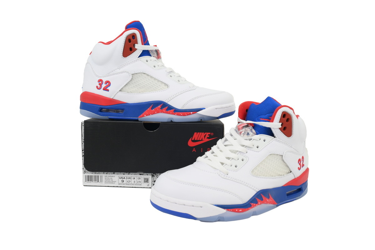 PK God Batch Air Jordan 5 Retro Bai Lan Hong HQ7978-102