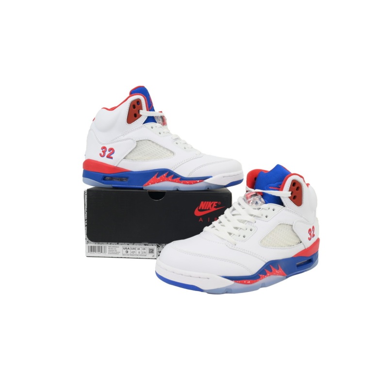PK God Batch Air Jordan 5 Retro Bai Lan Hong  HQ7978-102 