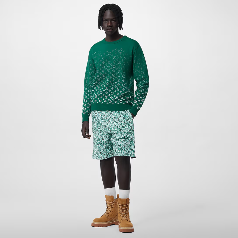 Louis Vuitton Lvse Monogram Degrade Crewneck Green
