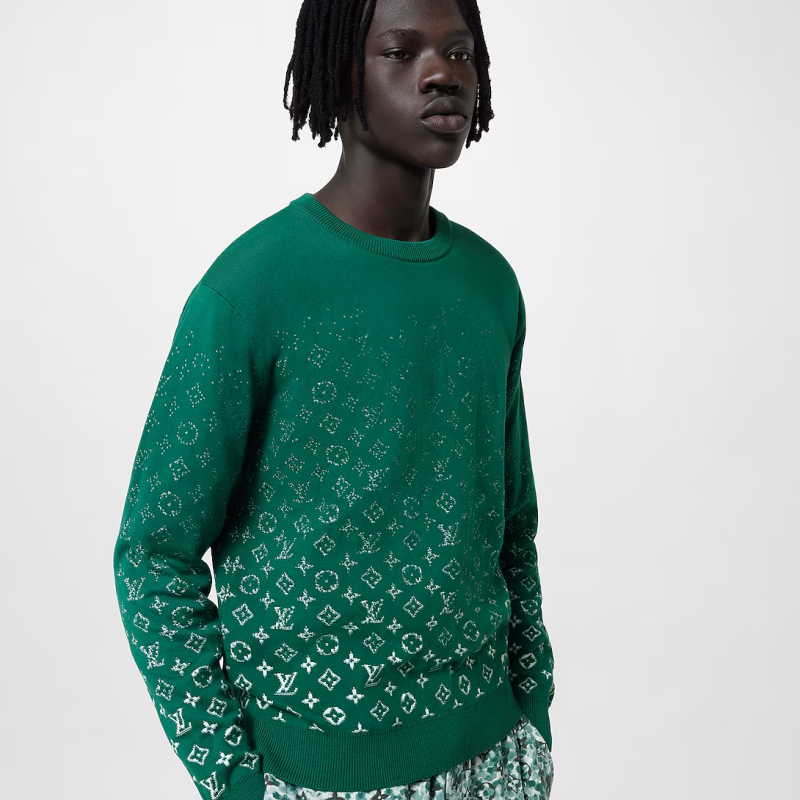 Louis Vuitton Lvse Monogram Degrade Crewneck Green