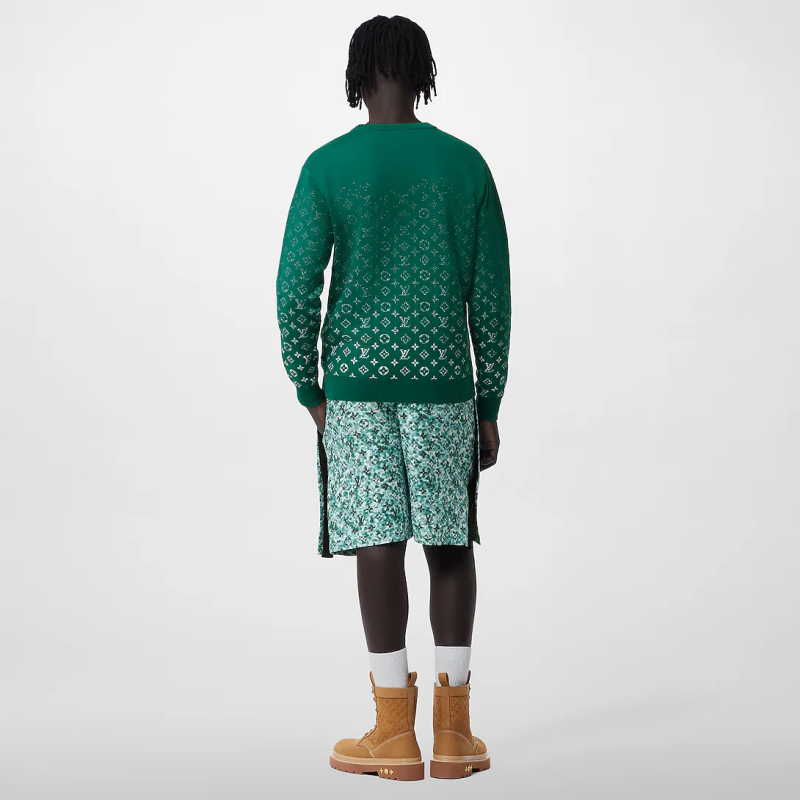 Louis Vuitton Lvse Monogram Degrade Crewneck Green