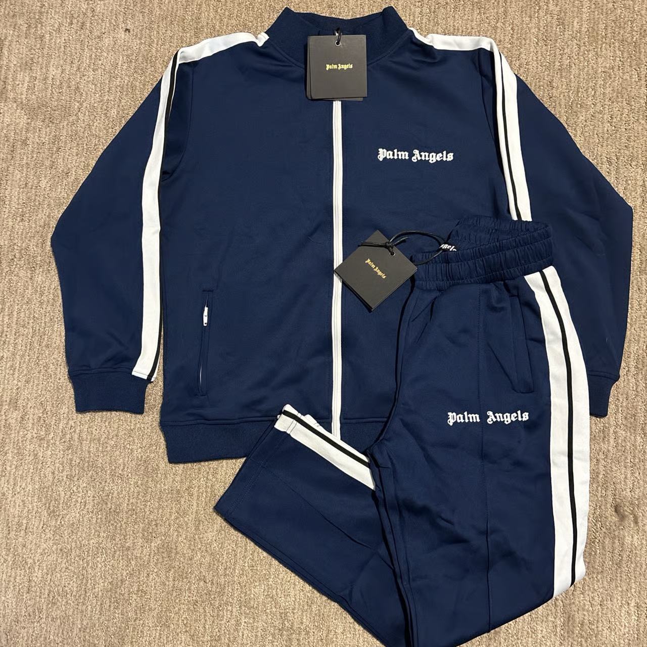 Palm Angel Tracksuit Navy Blue & White