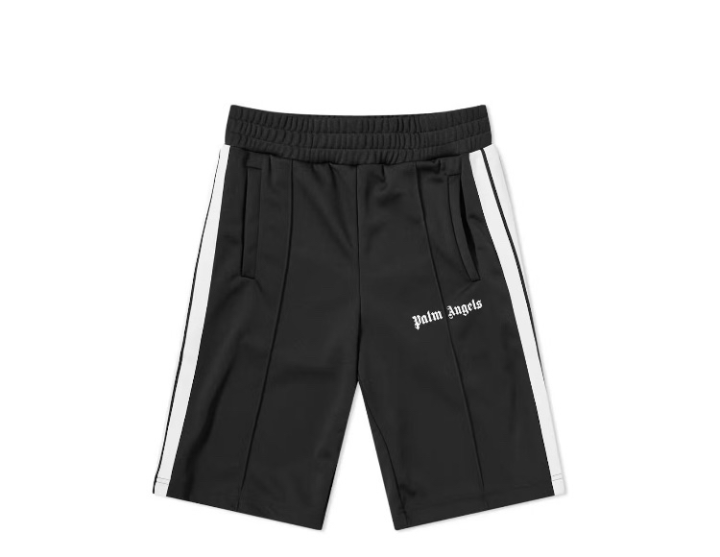 Palm Angels Logo Print Track Shorts Black