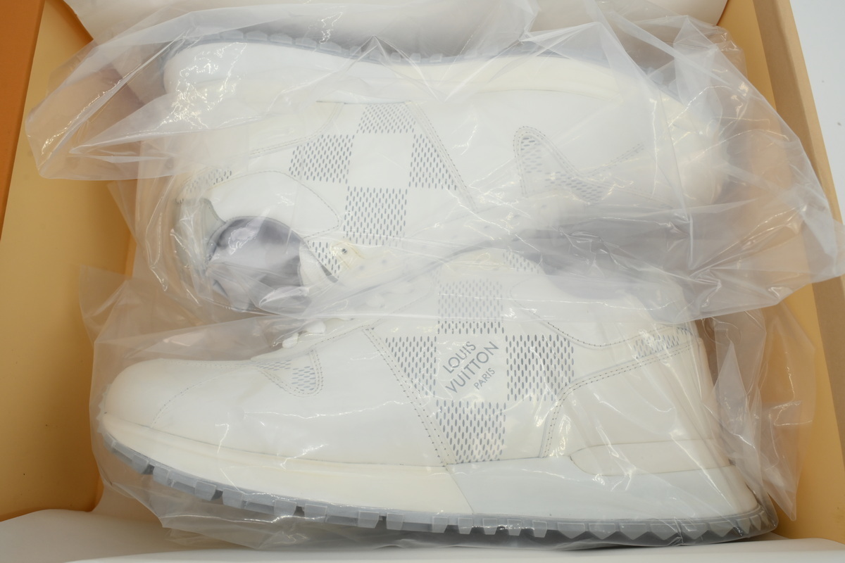 PK God Batch  Louis Vuitton Fashion running shoes  Gray White Grid Pattern