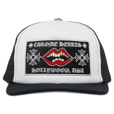 Chrome Hearts Chomper Hollywood Trucker Hat 'Black/White' 01