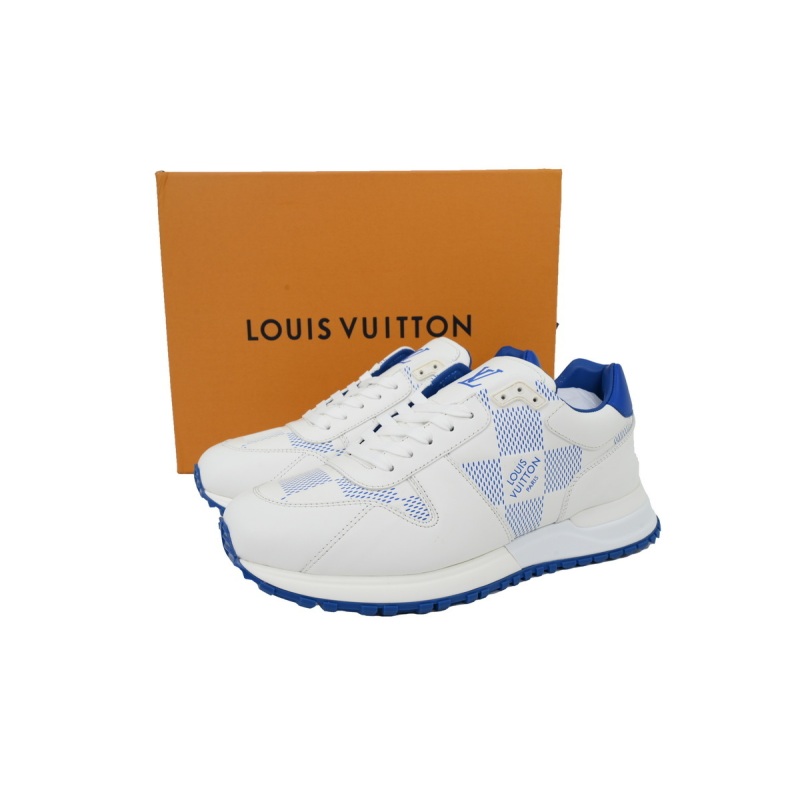 PK  God Batch  Louis Vuitton Fashion running shoes  White And Blue Grid Pattern