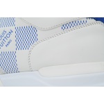 PK  God Batch  Louis Vuitton Fashion running shoes  White And Blue Grid Pattern