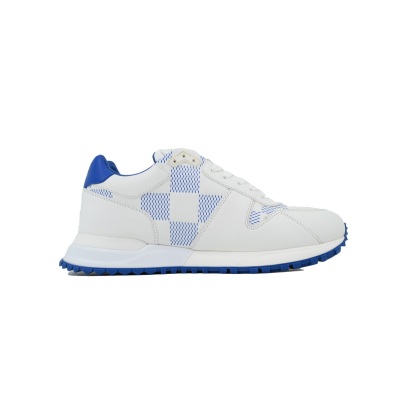 PK  God Batch  Louis Vuitton Fashion running shoes  White And Blue Grid Pattern 02