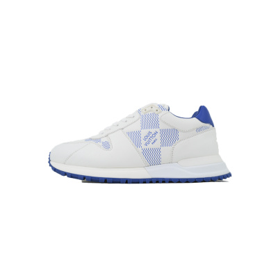PK  God Batch  Louis Vuitton Fashion running shoes  White And Blue Grid Pattern 01