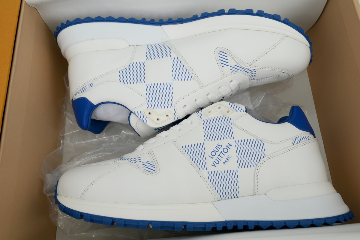 PK God Batch Louis Vuitton Fashion running shoes White And Blue Grid Pattern