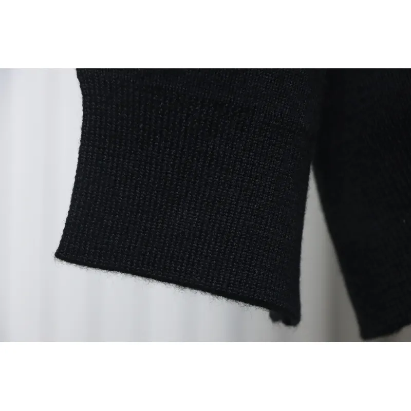 Balenciaga Embroidered Knitted Sweater Black