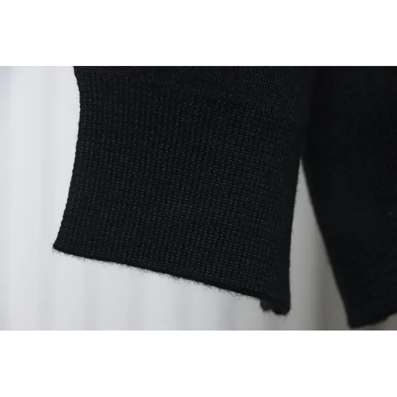 Balenciaga Embroidered Knitted Sweater Black