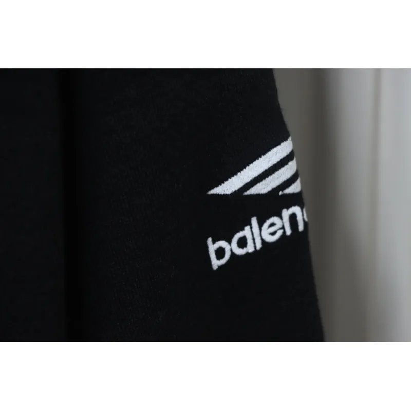 Balenciaga Embroidered Knitted Sweater Black