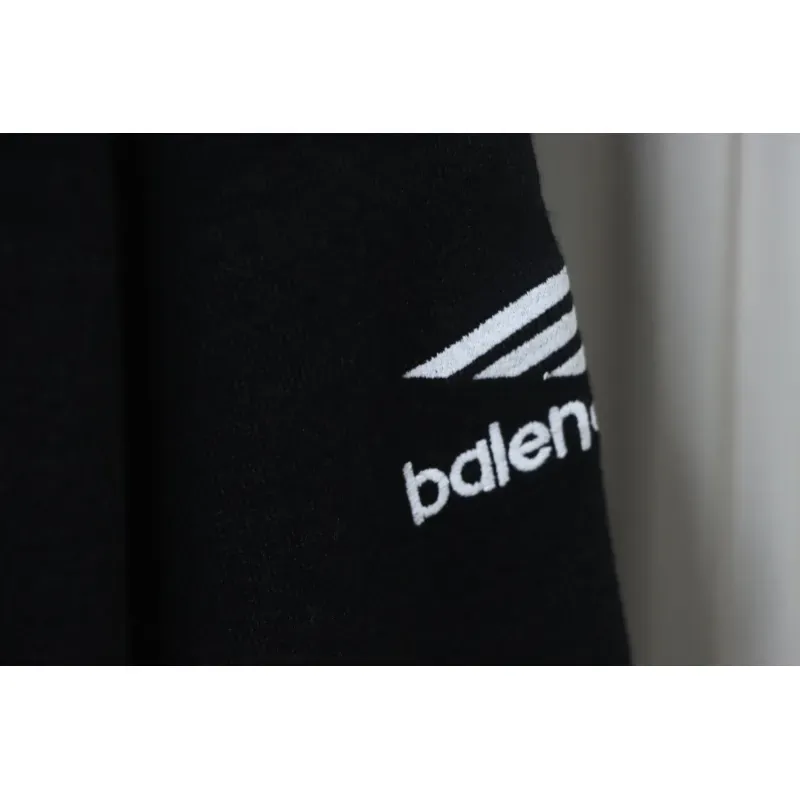 Balenciaga Embroidered Knitted Sweater Black