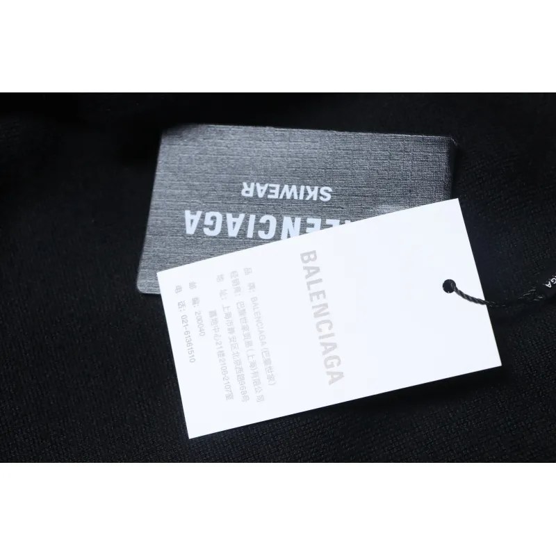 Balenciaga Embroidered Knitted Sweater Black