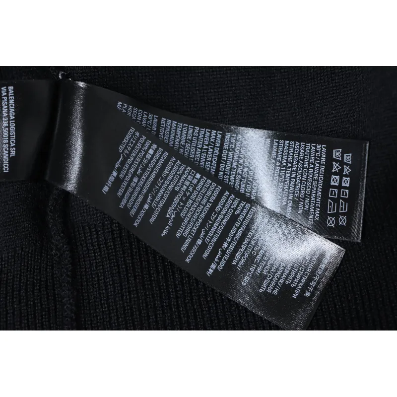 Balenciaga Embroidered Knitted Sweater Black