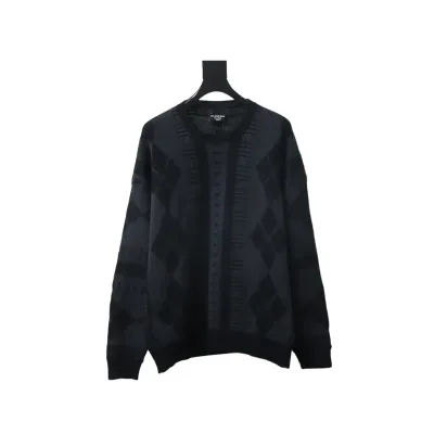 Balenciaga Logo Graphic Print Crew Neck Knitted Sweater 01