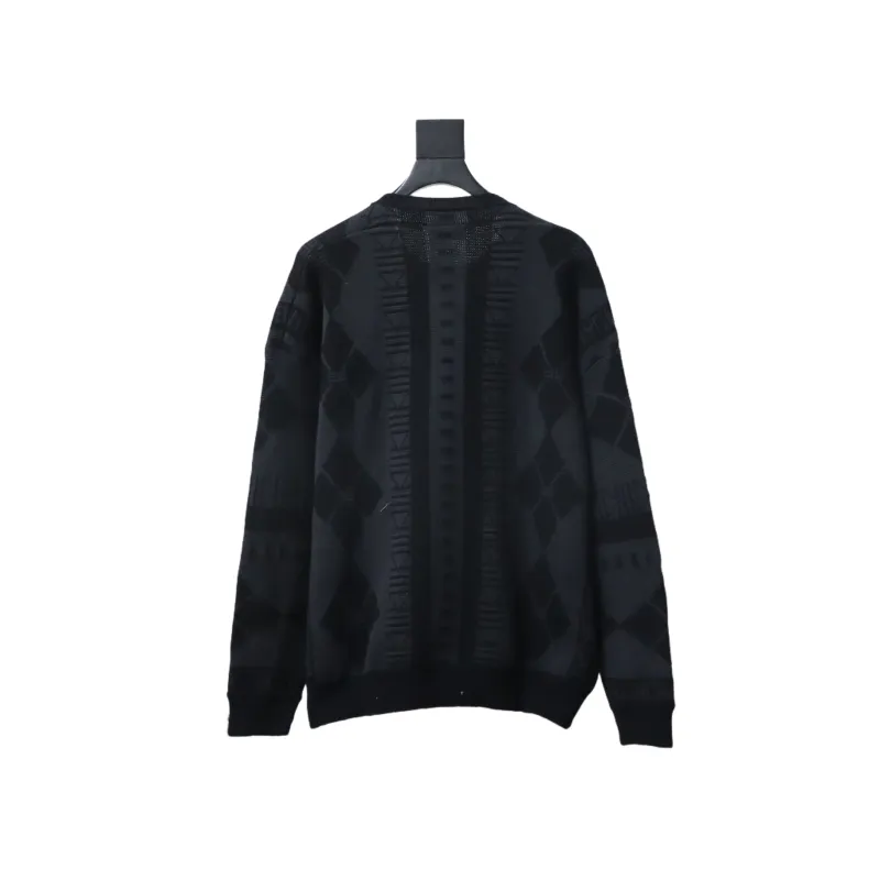Balenciaga Logo Graphic Print Crew Neck Knitted Sweater