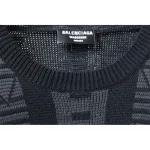 Balenciaga Logo Graphic Print Crew Neck Knitted Sweater