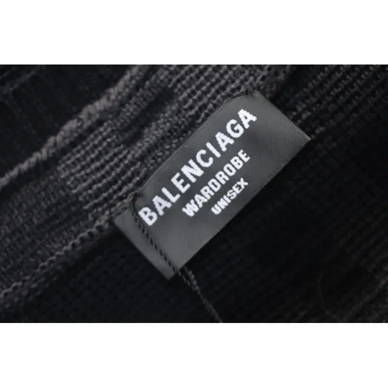 Balenciaga Logo Graphic Print Crew Neck Knitted Sweater
