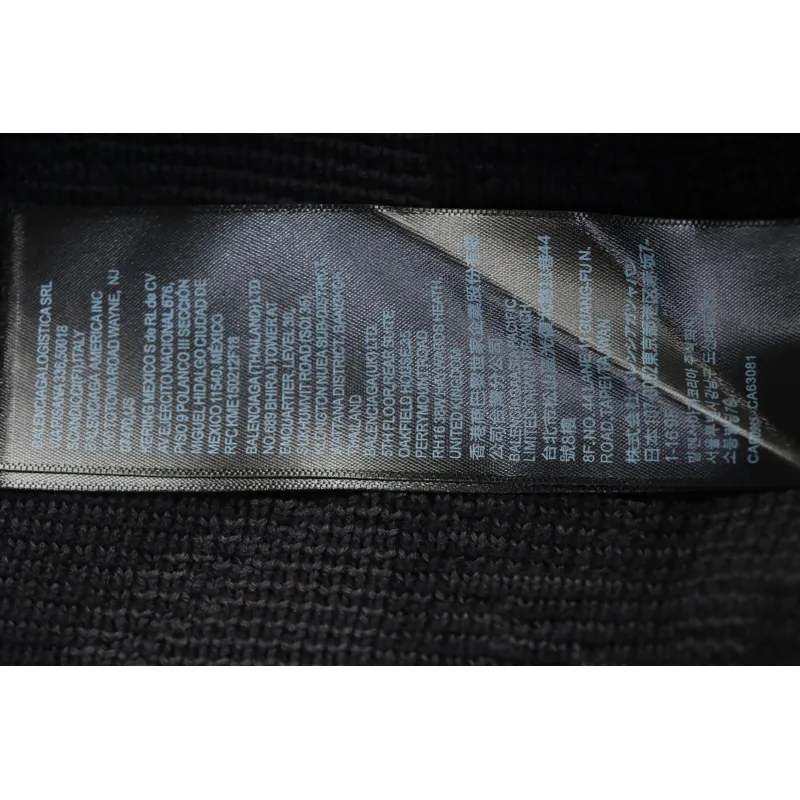 Balenciaga Logo Graphic Print Crew Neck Knitted Sweater