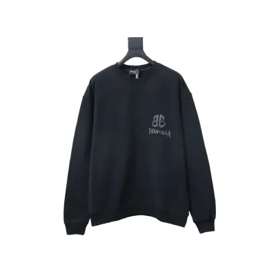 Balenciaga Luminous Print Sweatshirt Black 01